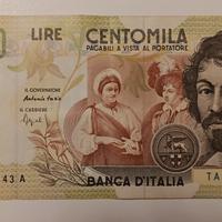 #2. Banconota 100000 Lire Caravaggio II tipo.