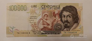 #2. Banconota 100000 Lire Caravaggio II tipo.