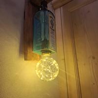 lampada aplique muro luce bottiglia