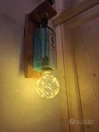 lampada aplique muro luce bottiglia