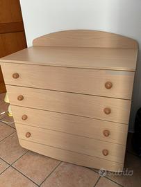 Cassettiera Foppapedretti 90 cm colore naturale
