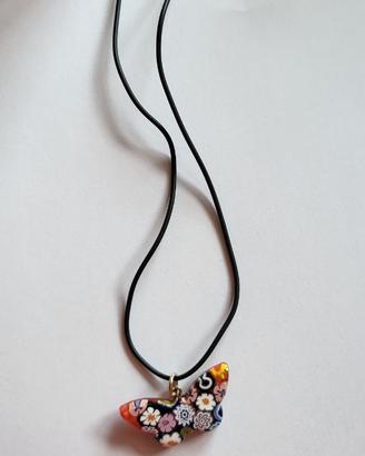 Collana farfalla vetro di Murano