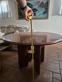 Tavolo tondo in noce estendibile