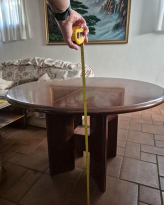 Tavolo tondo in noce estendibile