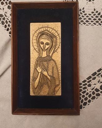 Quadro bassorilievo in argento anni 70