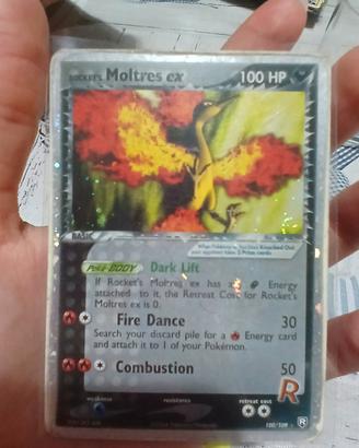 Carta pokémon Rocket's Moltres ex 100/109-