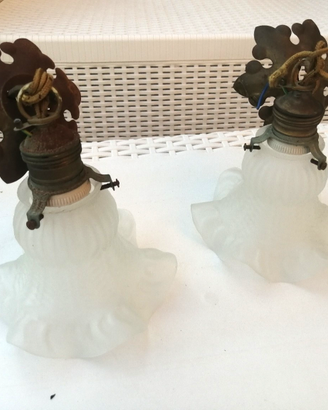 campanelle pigne in vetro lampadario applique