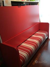 Unico mobile Letto Scrivania Libreria