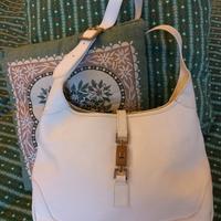 Borsa in pelle bianca