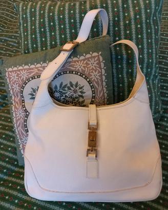 Borsa in pelle bianca