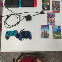 Nintendo switch con 4 controller + 5 giochi