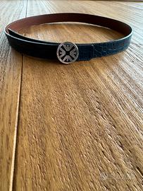 Cintura blu pelle Emporio Armani