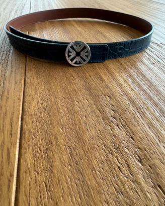 Cintura blu pelle Emporio Armani