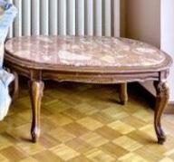 Tavolinetto in legno e marmo