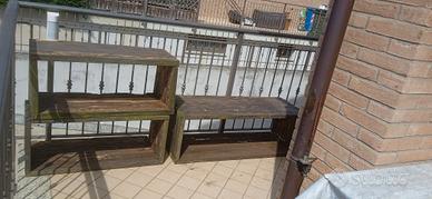 N 3 fioriere legno 120 e 90 cm 