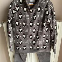 Pigiama donna pile grigio MILK AND HONEY Tg L