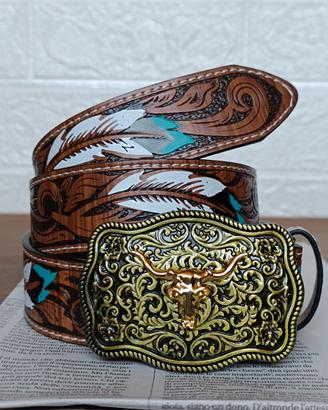 Cintura in stile country con fibbia