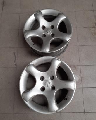 2 cerchi da 15 originali peugeot 306 gti