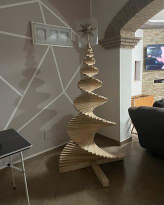 albero di natale in legno