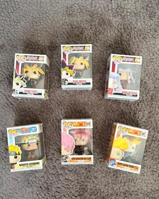 Lotto 6 Funko Pop: Naruro, Dragon Ball, Yu-Gi-Oh!