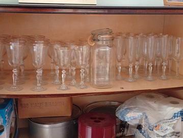 set 60 bicchieri  vino + set caffè nuovi