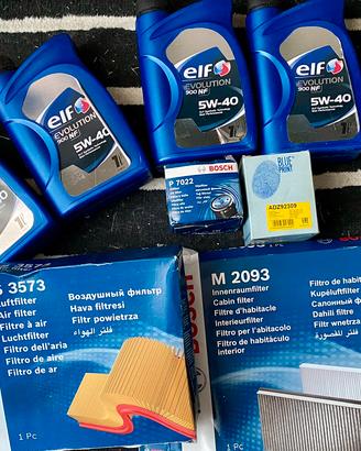 Kit tagliando auto 4 filtri e 5 litri olio