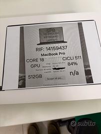 MacBook Pro Core 18 512 Gb Nov. 2023 M3Pro