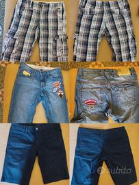 set 2 pantaloncini e 1 jeans ragazzo 13-14 anni