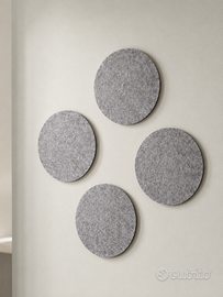 Set 4 dischi in feltro grigio Ø 21 cm – fai da te