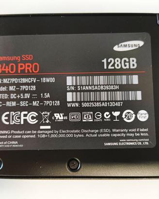 SSD Samsung 840 PRO 128 GB