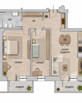 Appartamento di 70 m² con 3 locali a Chioggia