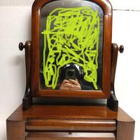 ART DECO psiche specchio legno impiallacciato 1930