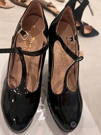 Tamaris décolleté in vera pelle lucidata