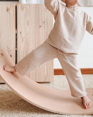 Set 2 Balance Board Curve-Lab Montessori in legno