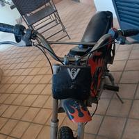 Mini Moto Cross 49cc 2T Fiamme Rosse Buone condiz