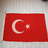 Bandiera TURCHIA vintage in cotone, cm. 78x113