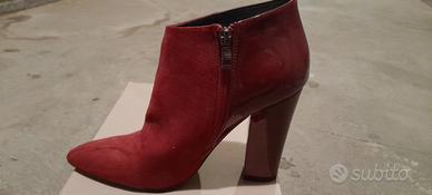 Stivaletti BATA camoscio e vernice bordeaux NUOVI