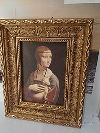 Quadro Leonardo Da Vinci Donna Con Ermellino Stamp