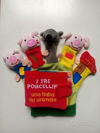 Guanto/libro I tre porcellini-una fiaba da animare