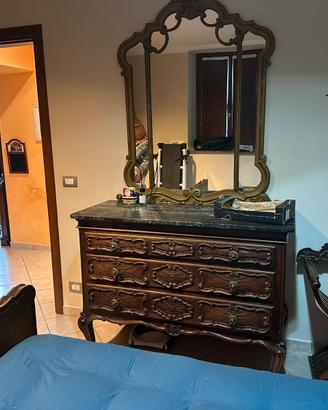 Camera da letto stile barocco piemontese completa