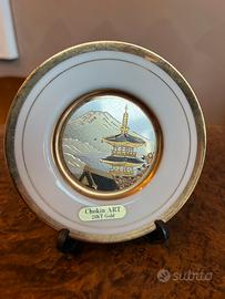 Piattino Chokin art decoro oro 24kt