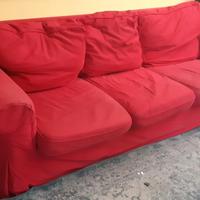 DIVANO IKEA EKTORP 3 POSTI ROSSO
