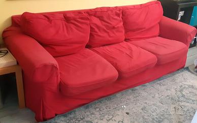 DIVANO IKEA EKTORP 3 POSTI ROSSO
