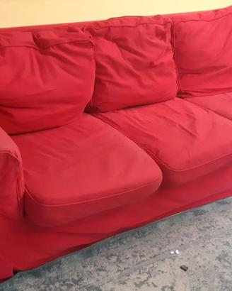 DIVANO IKEA EKTORP 3 POSTI ROSSO