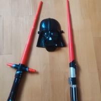 Set Star Wars-Maschera Darth Vader + 2 Spade Laser