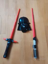 Set Star Wars-Maschera Darth Vader + 2 Spade Laser