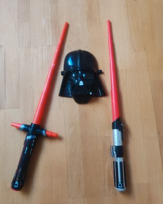 Set Star Wars-Maschera Darth Vader + 2 Spade Laser