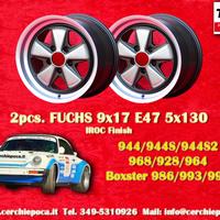 2 pz. cerchi Porsche Fuchs 9x17 ET47 944 1987- 944