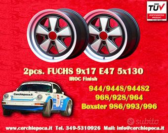 2 pz. cerchi Porsche Fuchs 9x17 ET47 944 1987- 944