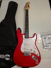 CHITARRA ELETTRICA BIANCO/ROSSA ROCKJAM